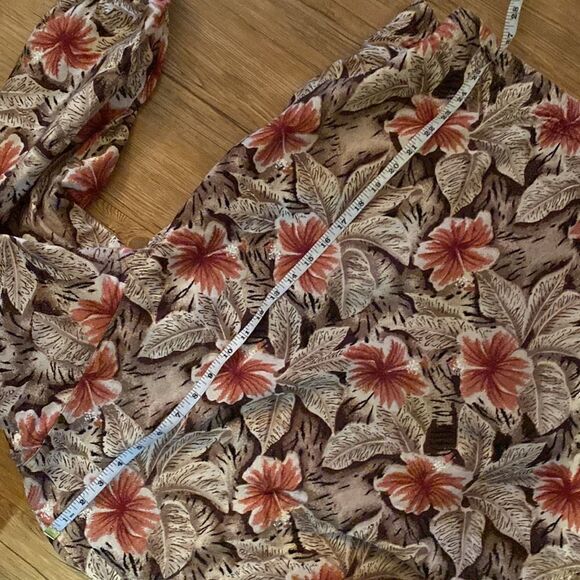 Vintage Vital Zone Women’s Floral Pink & Brown Lightweight Jacket. Like New! - Picture 9 of 16